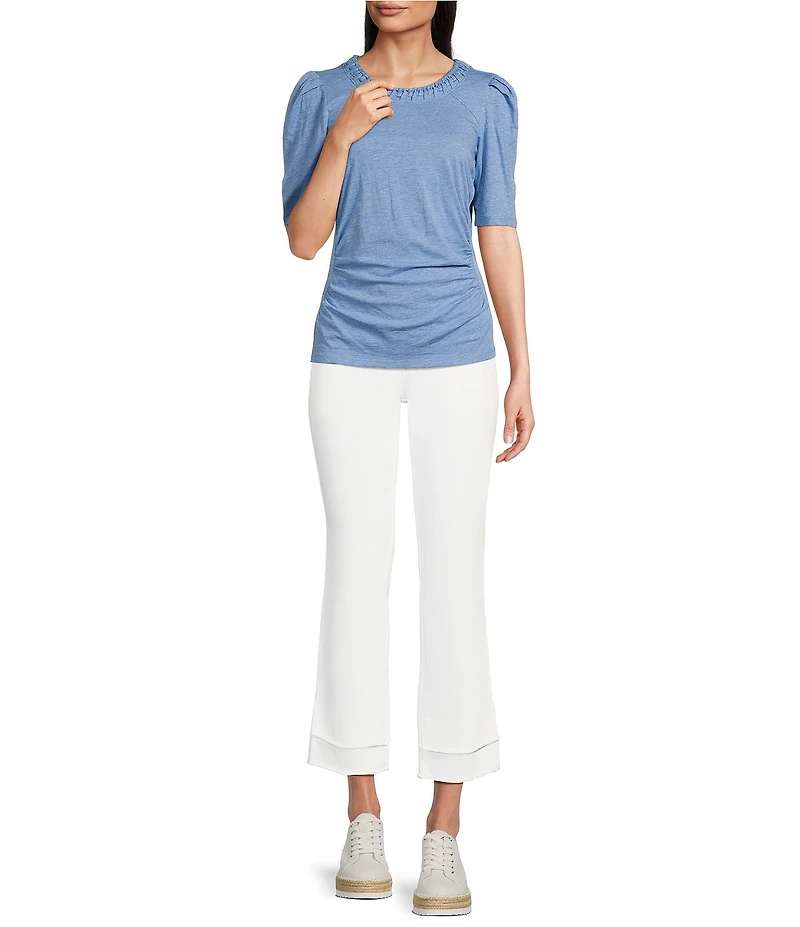 Democracy #double;Ab#double;solution® Double Layer Fray Hem Crop Kick Flare Leg Pants