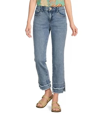 Democracy #double;Ab#double;solution® Kick Flare Double Layered Scalloped Fray Hem Jeans