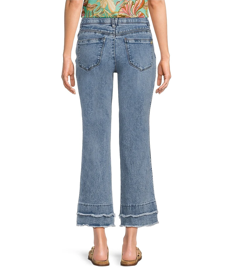 Democracy #double;Ab#double;solution® Kick Flare Double Layered Scalloped Fray Hem Jeans