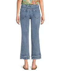 Democracy #double;Ab#double;solution® Kick Flare Double Layered Scalloped Fray Hem Jeans