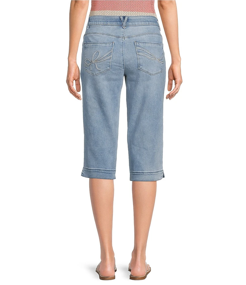 Democracy #double;Ab#double;solution Petite Size 3-D Embroidered Pocket Skimmer Jeans