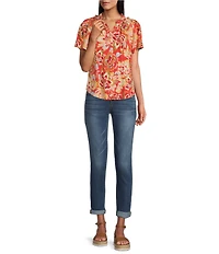 Democracy #double;Ab#double;solution® Stretch Slim Straight-Leg Ankle Cuffed Skimmer Jeans