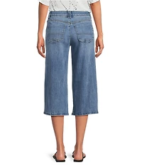 Democracy High Rise 5-Pocket Wide Leg Capri Jeans