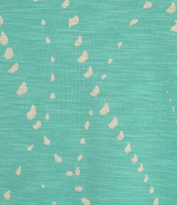 Democracy Knit Printed Scoop Neck Elbow Sleeve Top