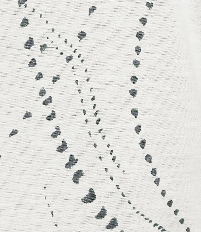 Democracy Knit Printed Scoop Neck Elbow Sleeve Top