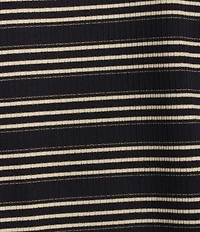 Democracy Knit Stripe Lace up Yoke Detail Scoop Neck 3/4 Sleeve Top