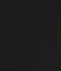 Democracy Mix-Media Split V-Neck Cap Sleeve Shirttail Hem Knit Top