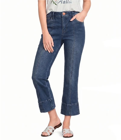 Democracy Petite Size #double;Ab#double;solution® High Rise Kick & Flare Crop Denim Jeans