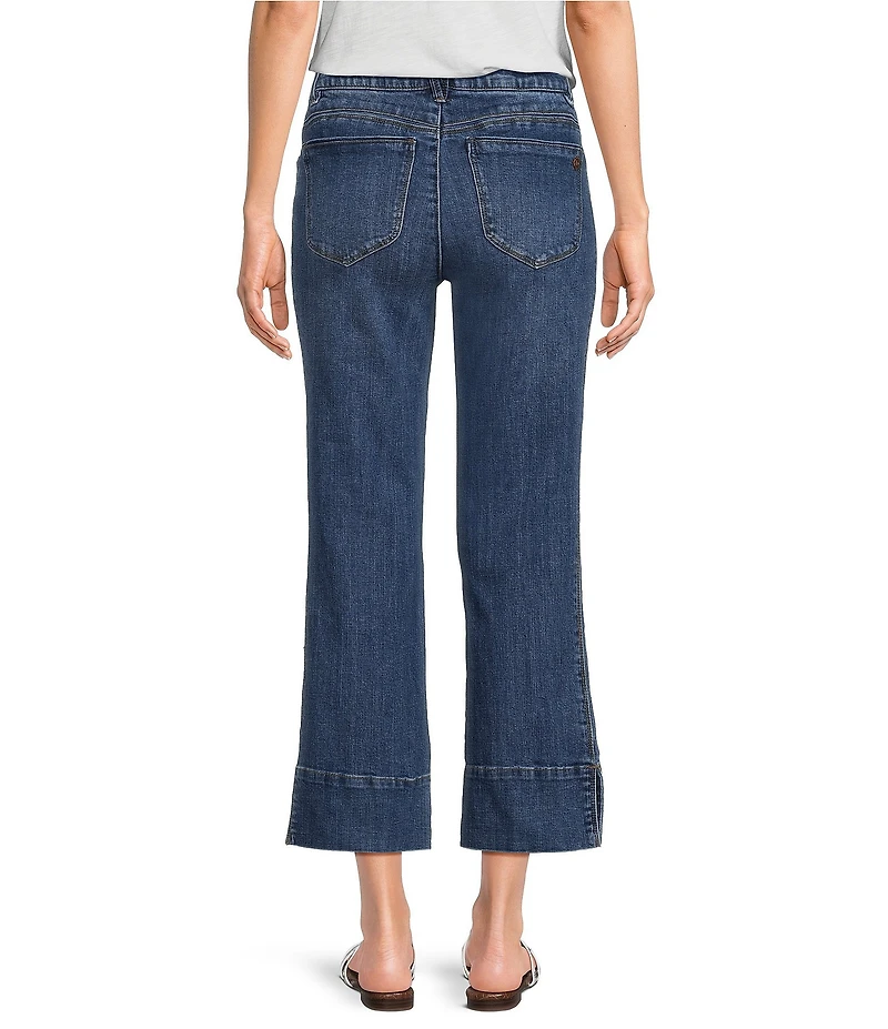 Democracy Petite Size #double;Ab#double;solution® High Rise Kick & Flare Crop Denim Jeans