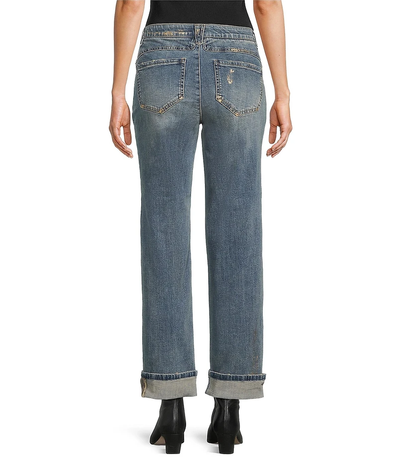 Democracy Petite Size #double;Ab#double;solution® High Rise Boyfriend Cuffed Jeans