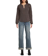 Democracy Petite Size #double;Ab#double;solution® High Rise Boyfriend Cuffed Jeans