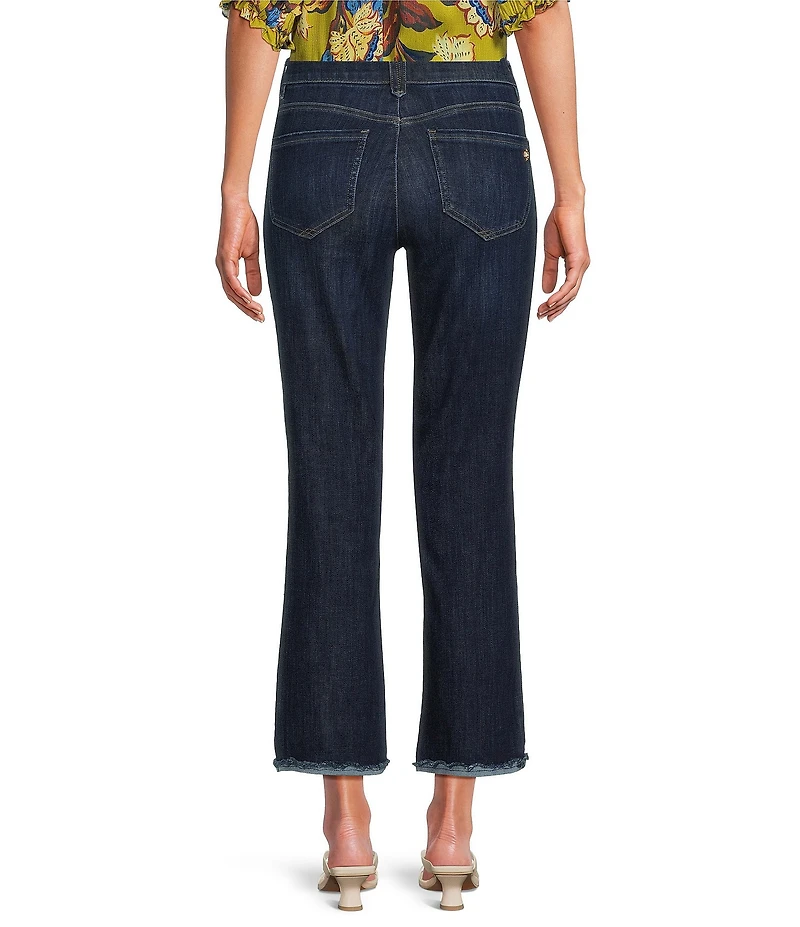 Democracy Petite Size #double;Ab#double;solution® High Rise Scalloped Flared Fray Hem Jean