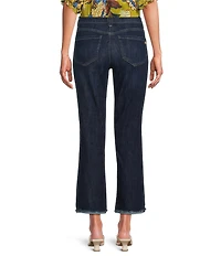 Democracy Petite Size #double;Ab#double;solution® High Rise Scalloped Flared Fray Hem Jean