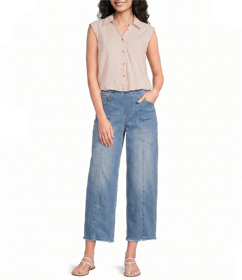Democracy Petite Size #double;Ab#double;solution® Skyrise Glider Wide-Leg Pull-On Jeans