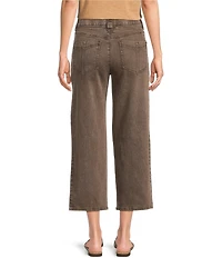 Democracy Petite Size #double;Ab#double;solution® Skyrise Relaxed Straight Leg Cropped Denim Pants