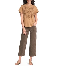 Democracy Petite Size #double;Ab#double;solution® Skyrise Relaxed Straight Leg Cropped Denim Pants