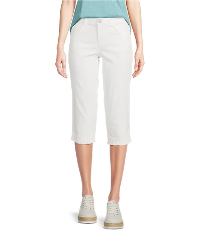 Democracy Petite Size #double;Ab#double;solution® Stretch Straight Leg Skimmer Fray Hem Jeans