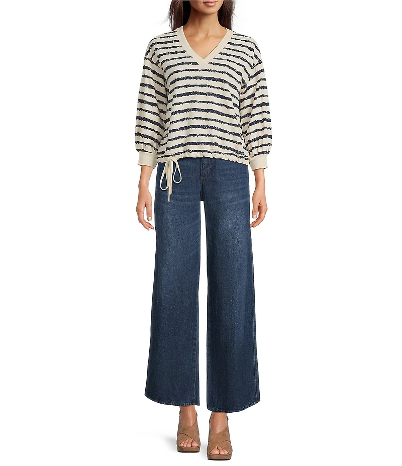 Democracy Petite Size #double;Ab#double;solution® Wide Leg Tulip Hem Jeans