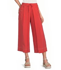 Democracy Petite Size Sky Rise Wide Leg Pull-On Crop Pants