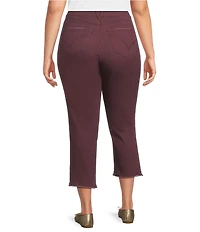 Democracy Plus Size #double;Ab#double;solution® Slim Straight High Rise Cascading-D Back Pocket Crop Jeans