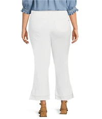 Democracy Plus Size #double;Ab#double;solution® Kick Flare Double Layer Fray Hem Crop Jeans