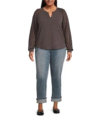 Democracy Plus Size #double;Ab#double;solution® High Rise Boyfriend Cuffed Straight Leg Jeans
