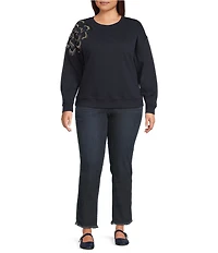 Democracy Plus Size #double;Ab#double;solution® High Rise Cascading-D Fray Slim Straight Jeans