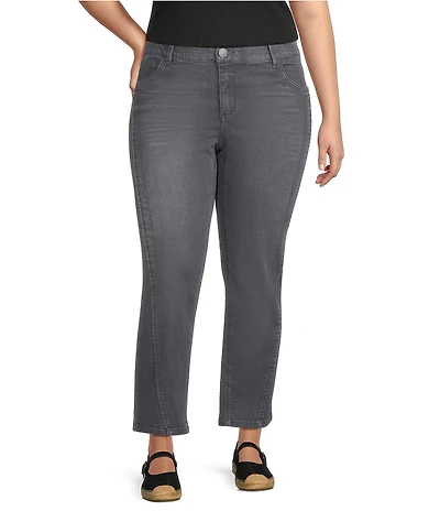 Democracy Plus Size #double;Ab#double;solution® High Rise Faux Front Lip Seam Ankle Pants