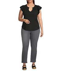Democracy Plus Size #double;Ab#double;solution® High Rise Faux Front Lip Seam Ankle Pants