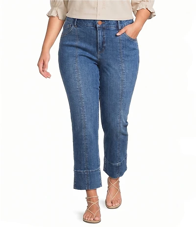 Democracy Plus Size #double;Ab#double;solution® Kick Flare Center Seam Cropped Jeans
