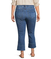 Democracy Plus Size #double;Ab#double;solution® Kick Flare Center Seam Cropped Jeans
