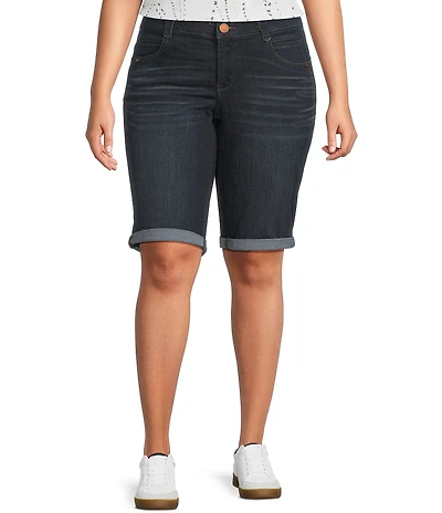Democracy Plus Size #double;Ab#double;solution® Mid Rise Bermuda Denim Shorts