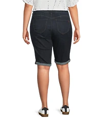 Democracy Plus Size #double;Ab#double;solution® Mid Rise Bermuda Denim Shorts