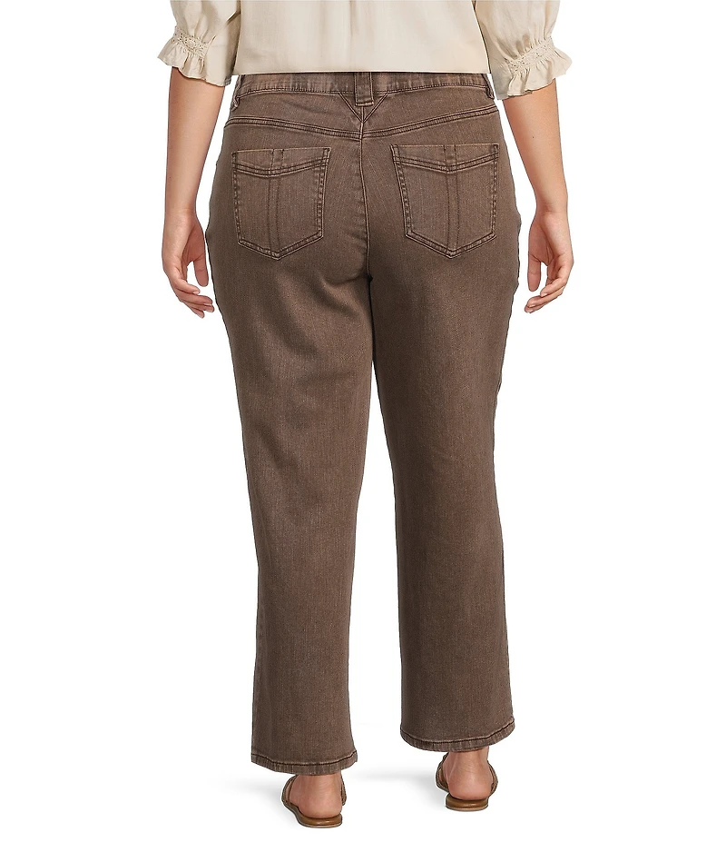 Democracy Plus Size #double;Ab#double;solution® Skyrise Relaxed Straight Leg Cropped Denim Pants