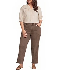 Democracy Plus Size #double;Ab#double;solution® Skyrise Relaxed Straight Leg Cropped Denim Pants