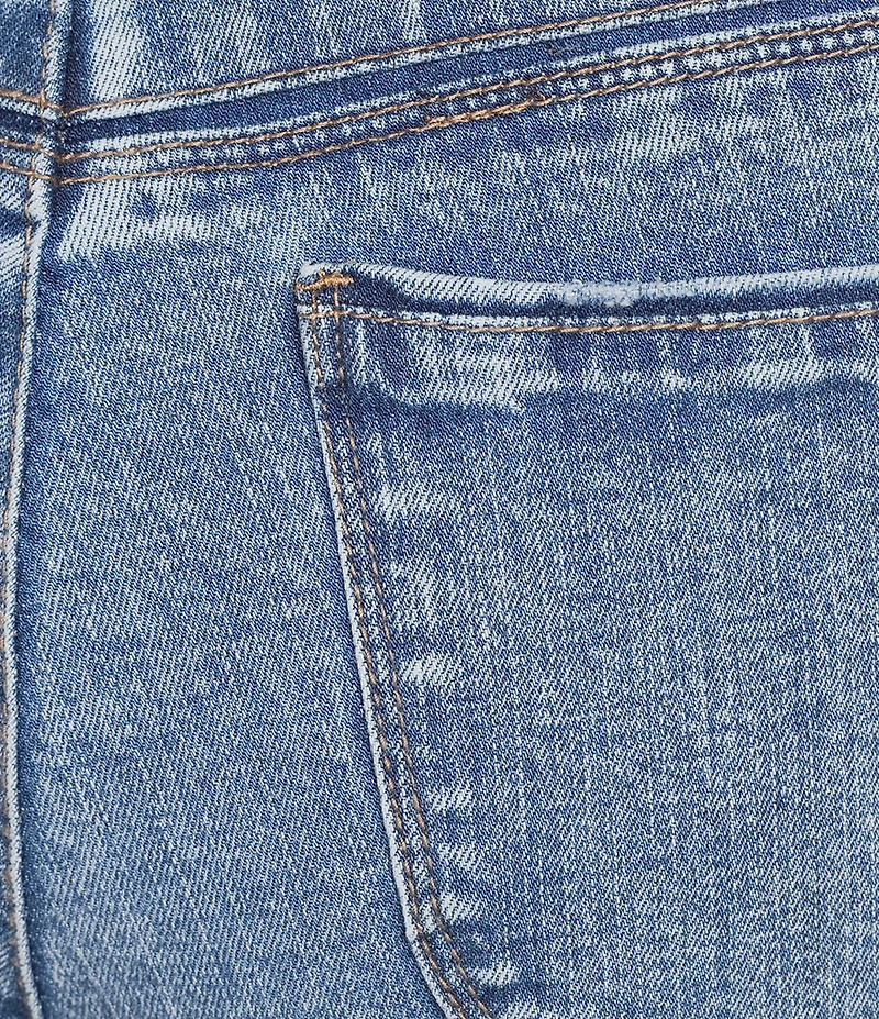 Democracy Plus Size #double;Ab#double;solution® Stretch Kick Flare Double Layer Fray Hem Crop Jeans