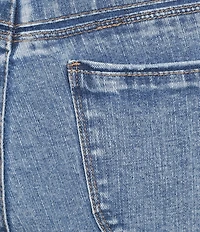 Democracy Plus Size #double;Ab#double;solution® Stretch Kick Flare Double Layer Fray Hem Crop Jeans