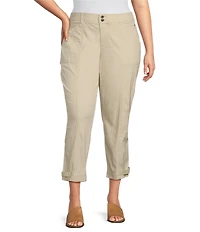 Democracy Plus Size #double;Ab#double;solution Stretch Utility High Rise Tapered Leg Pants