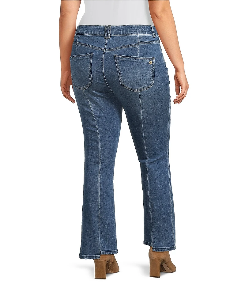 Democracy Plus Size Denim Step Hem Seam Cropped Jeans