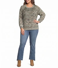 Democracy Plus Size Denim Step Hem Seam Cropped Jeans