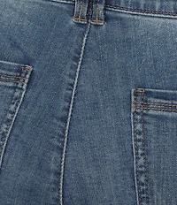 Democracy Plus Size High Rise Rolled Cuff Hem Stretch Denim Shorts