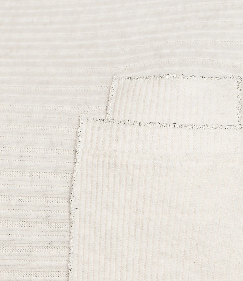 Democracy Plus Size Knit Mock Neck Pleated Elbow Sleeve Chest Pocket Top