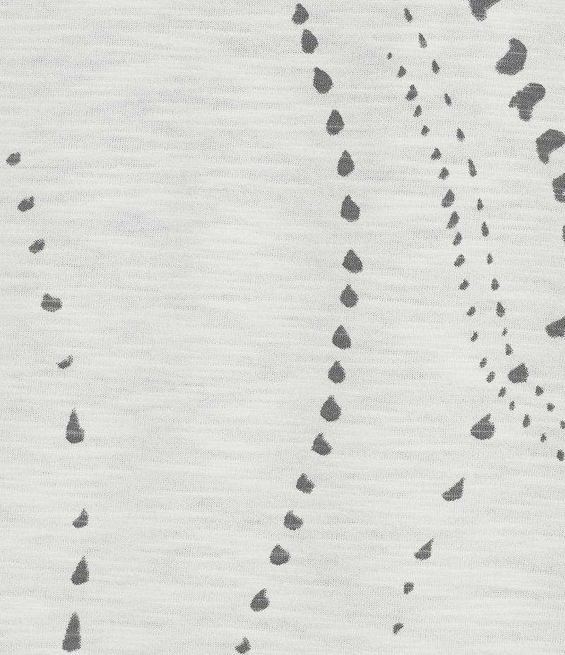 Democracy Plus Size Printed Crew Neck Ruched Elbow Sleeve Top