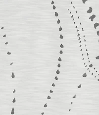 Democracy Plus Size Printed Crew Neck Ruched Elbow Sleeve Top