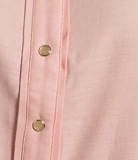 Democracy Plus Size Woven Solid Point Collar 3/4 Sleeve Shirt