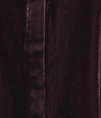 Democracy Point Collar Long French Cuff Sleeves Hidden Button Front Velvet Shirt