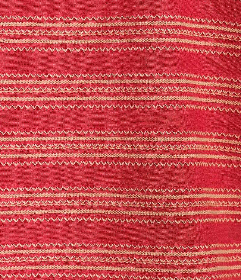 Democracy Stripe Scoop Neck Cap Sleeve Shirttail Hem Knit Top