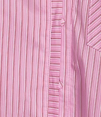 Democracy Woven Spliced Stripe Point Collar Sleeveless Button-Front Shirt