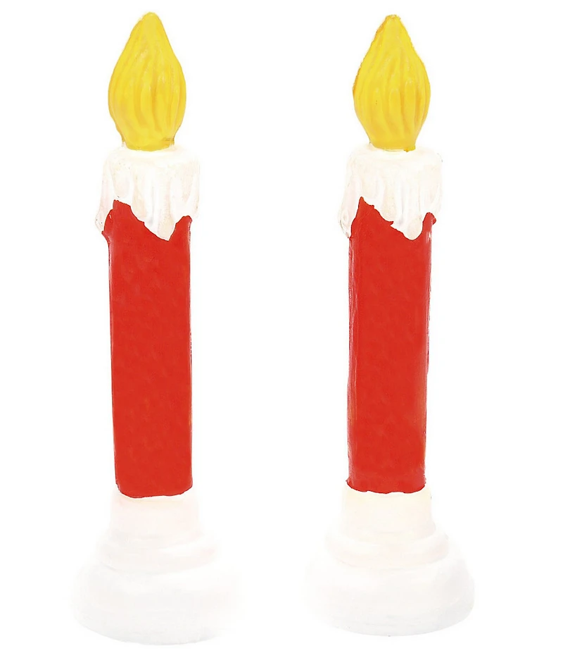 Department 56 Blow Mold Candle Set of 2 Village Accessory