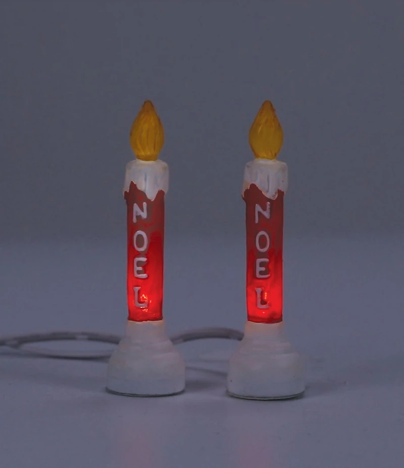 Department 56 Blow Mold Candle Set of 2 Village Accessory